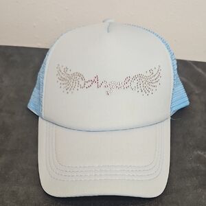 NWT Foam Front Angel Sequin Mesh Baseball Cap Adjustable Trucker Hat